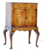 EARLY 20TH CENTURY QUEEN ANNE REVIVAL WALNUT BEDSIDE CABINET