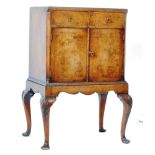 EARLY 20TH CENTURY QUEEN ANNE REVIVAL WALNUT BEDSIDE CABINET