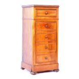 19TH CENTURY FRENCH MAHOGANY BEDSIDE TABLE / CHEST CUPBOARD