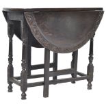 JOHN MURPHY 18TH CENTURY GEORGIAN OAK GATE LEG TABLE