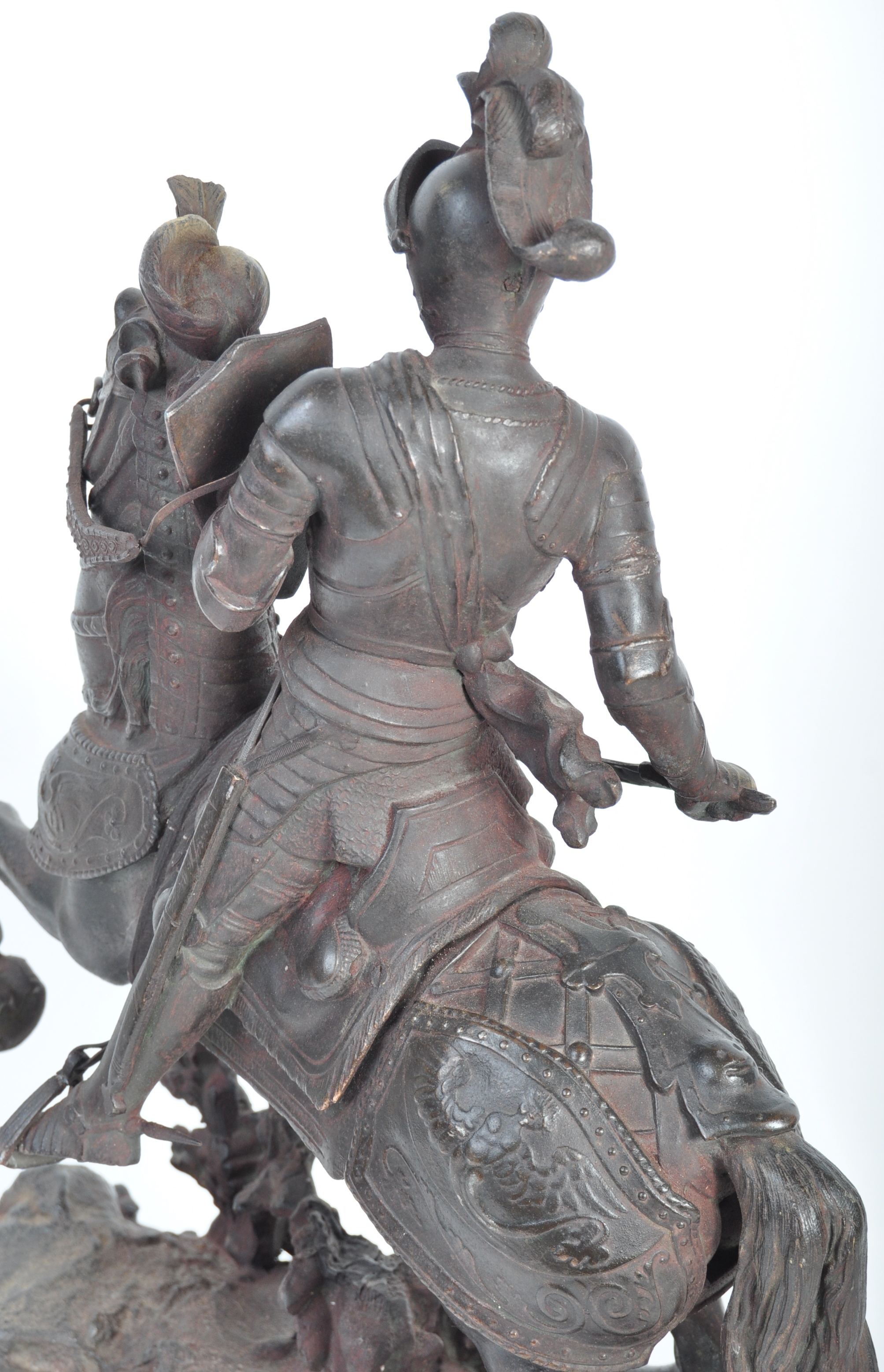 AN ANTIQUE 19TH CENTURY VICTORIAN SPELTER OF THE DUKE OF LANCASTER - Image 11 of 14