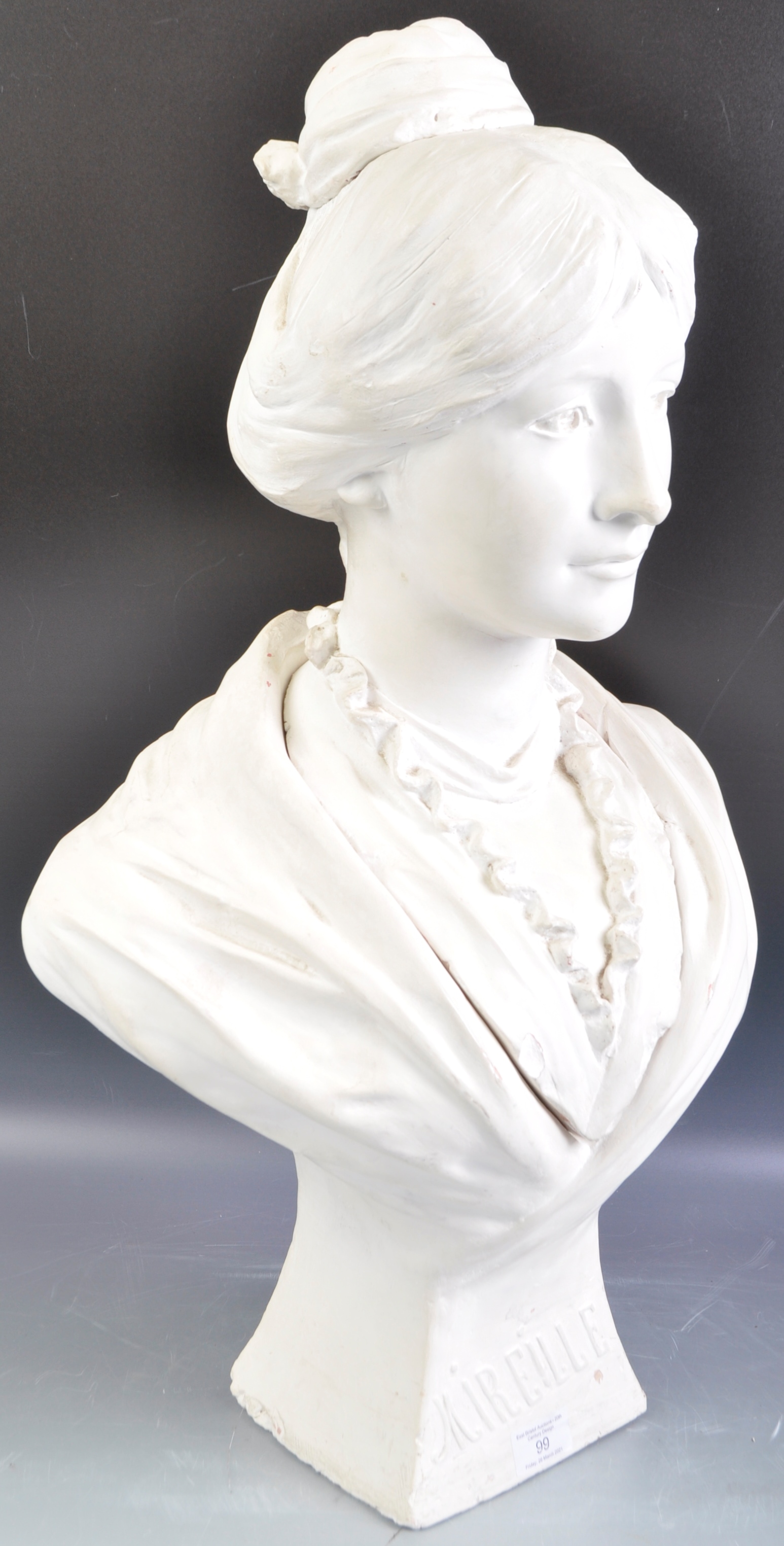 VINTAGE 20TH CENTURY FRENCH PLATSER SHOP ADVERTISING BUST - Image 6 of 9