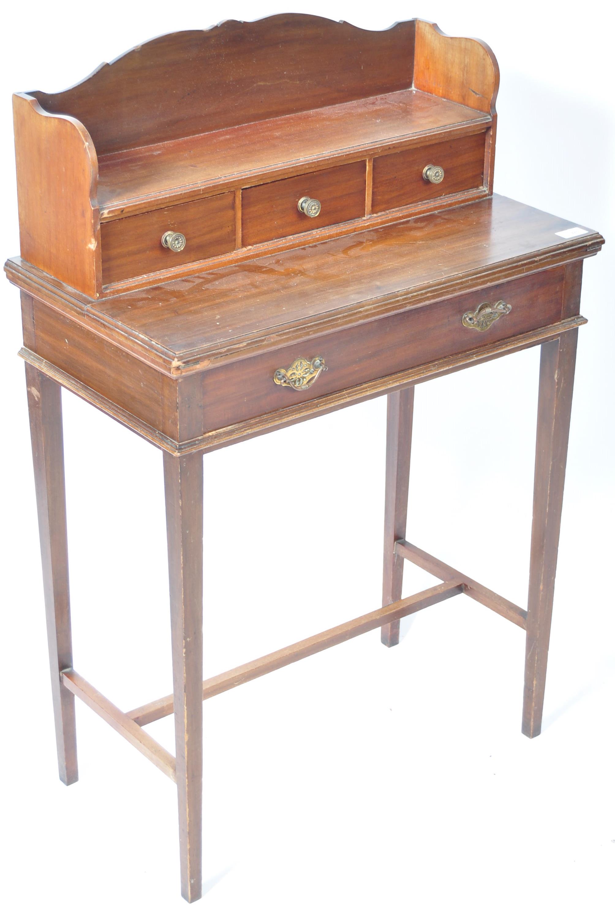 19TH CENTURY ANTIQUE MAHOGANY WRITING TABLE DESK - Image 2 of 6