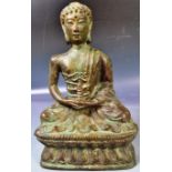 ANTIQUE EARLY 20TH CENTURY BRONZE OF MEDICINE BUDDHA