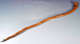 HIG VICTORIAN BLACKTHORN CARVED WALKING STICK CANE