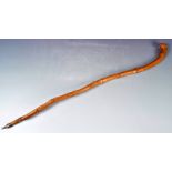 HIG VICTORIAN BLACKTHORN CARVED WALKING STICK CANE