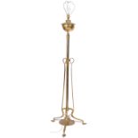 ANTIQUE 19TH VICTORIAN BRASS ART NOUVEAU STANDARD LAMP