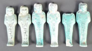 COLLECTION OF 20TH CENTURY EGYPTIAN SHABTI FIGURINES