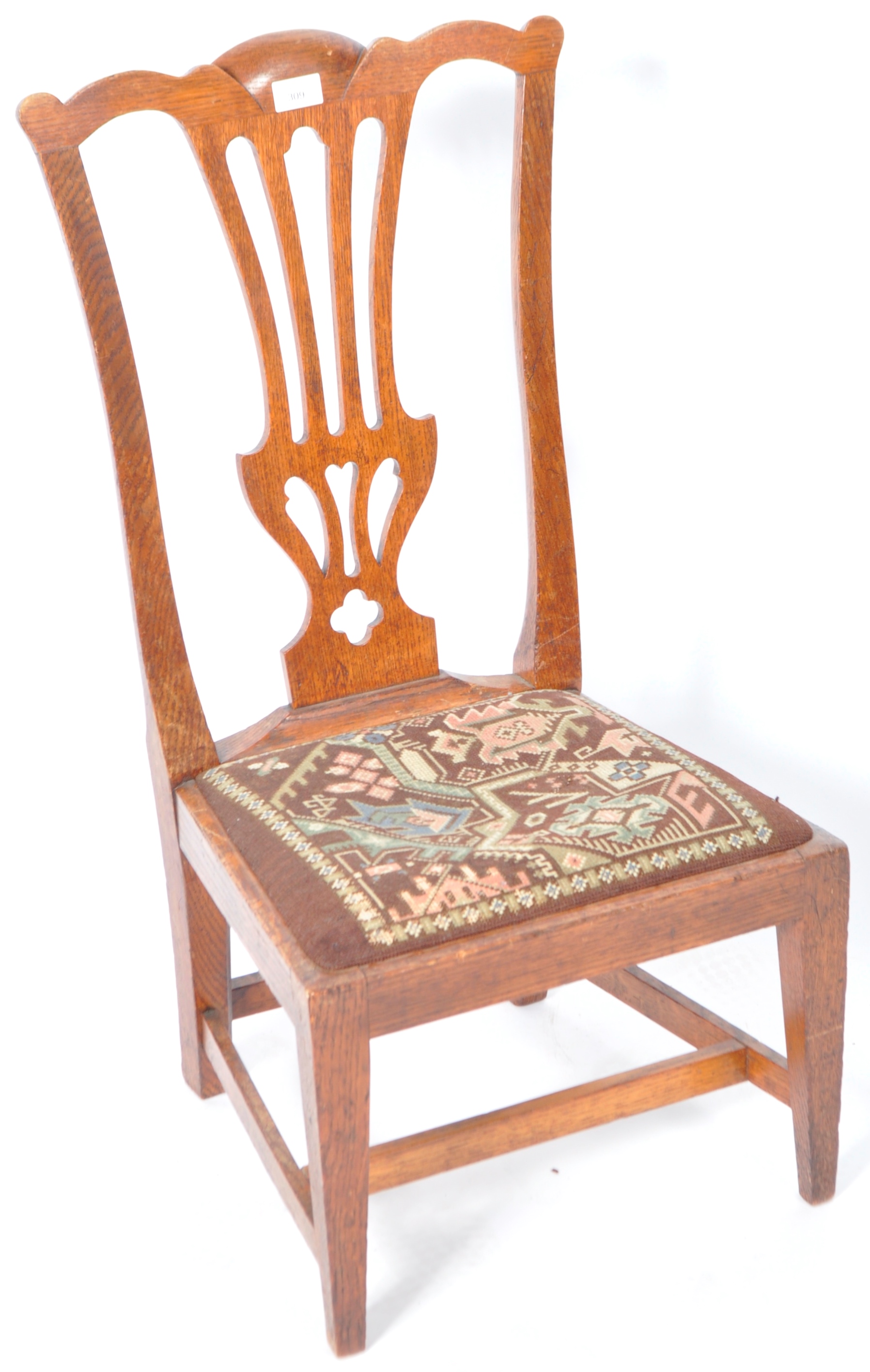 ANTIQUE OAK LOW GOSSIP CHAIR BY WHEELER OF ARNCOACH - Image 2 of 8