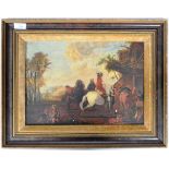 EARLY 19TH CENTURY GEORGIAN REGENCY OIL PAINTING ON METAL