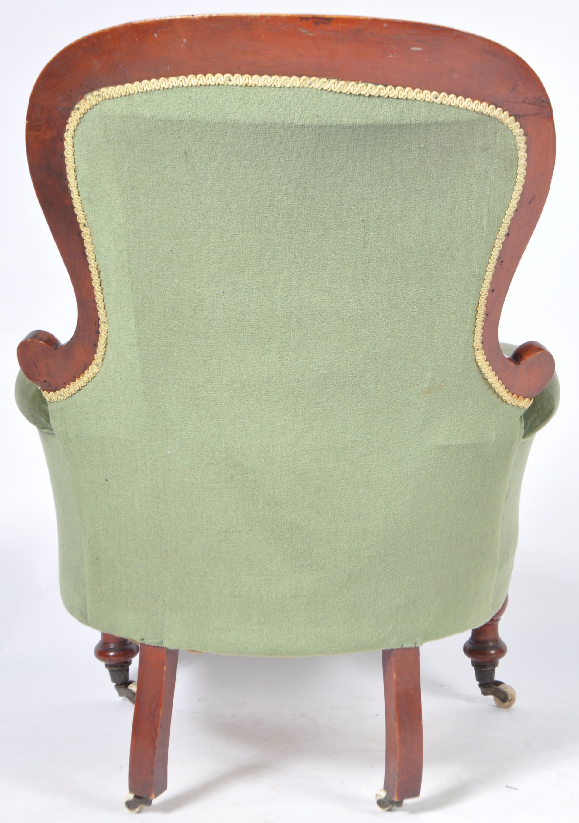 19TH CENTURY VICTORIAN MAHOGANY BUTTON BACK CHAIR - Image 8 of 9