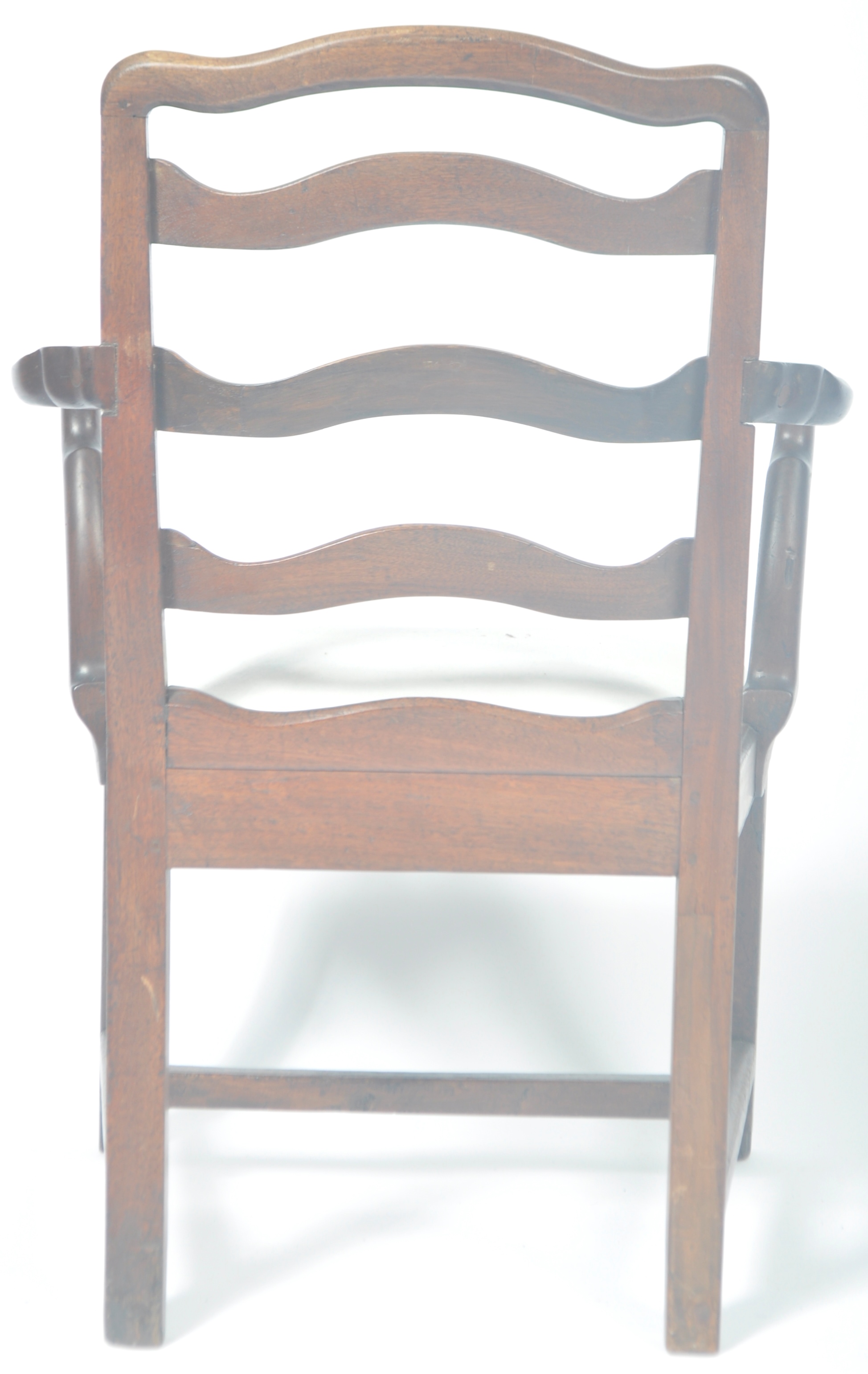 ANTIQUE GEORGIAN MANNER WALNUT SHEPHERDS CROOK ARMCHAIR - Image 7 of 8