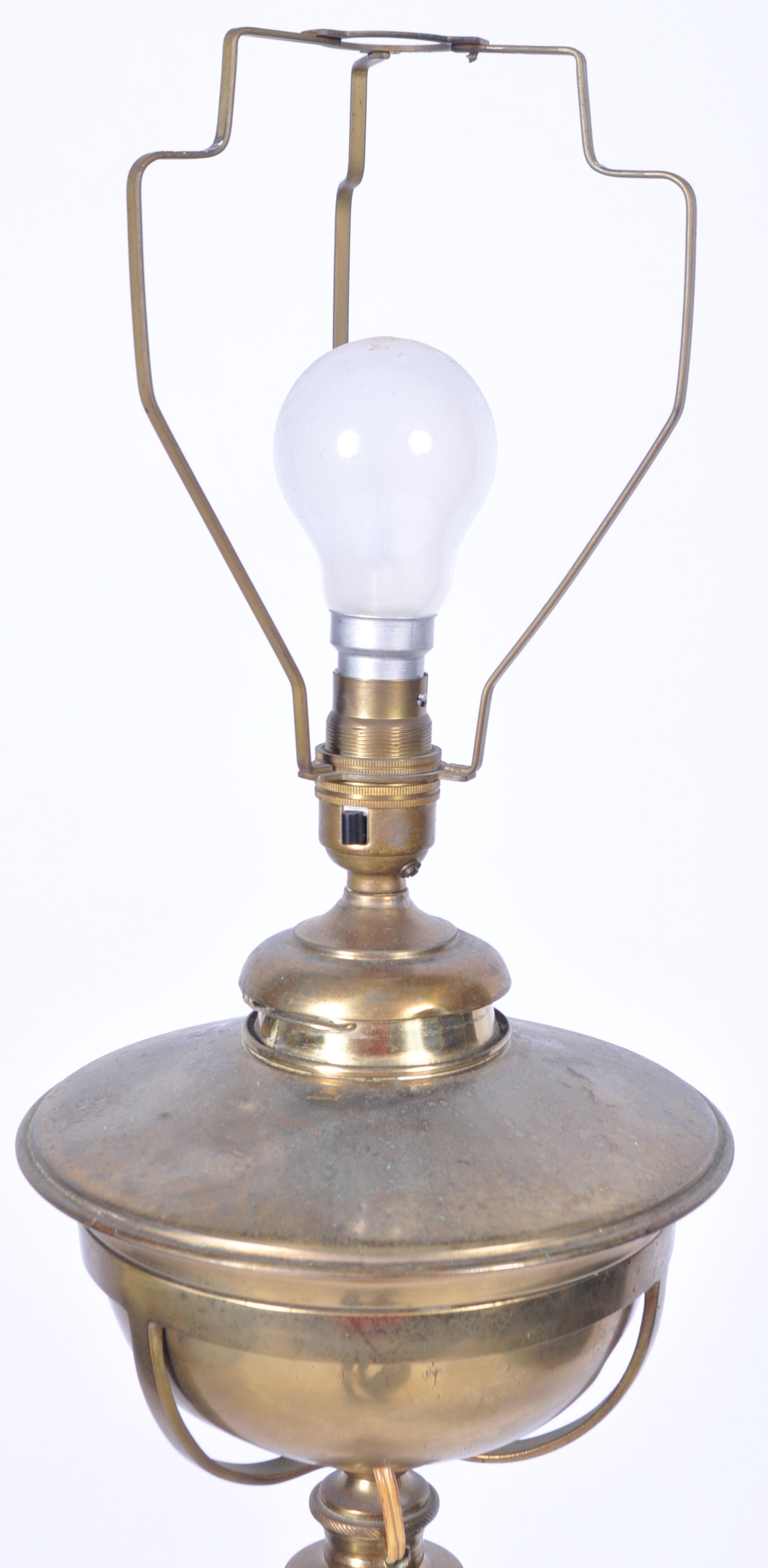 ANTIQUE 19TH VICTORIAN BRASS ART NOUVEAU STANDARD LAMP - Image 2 of 4