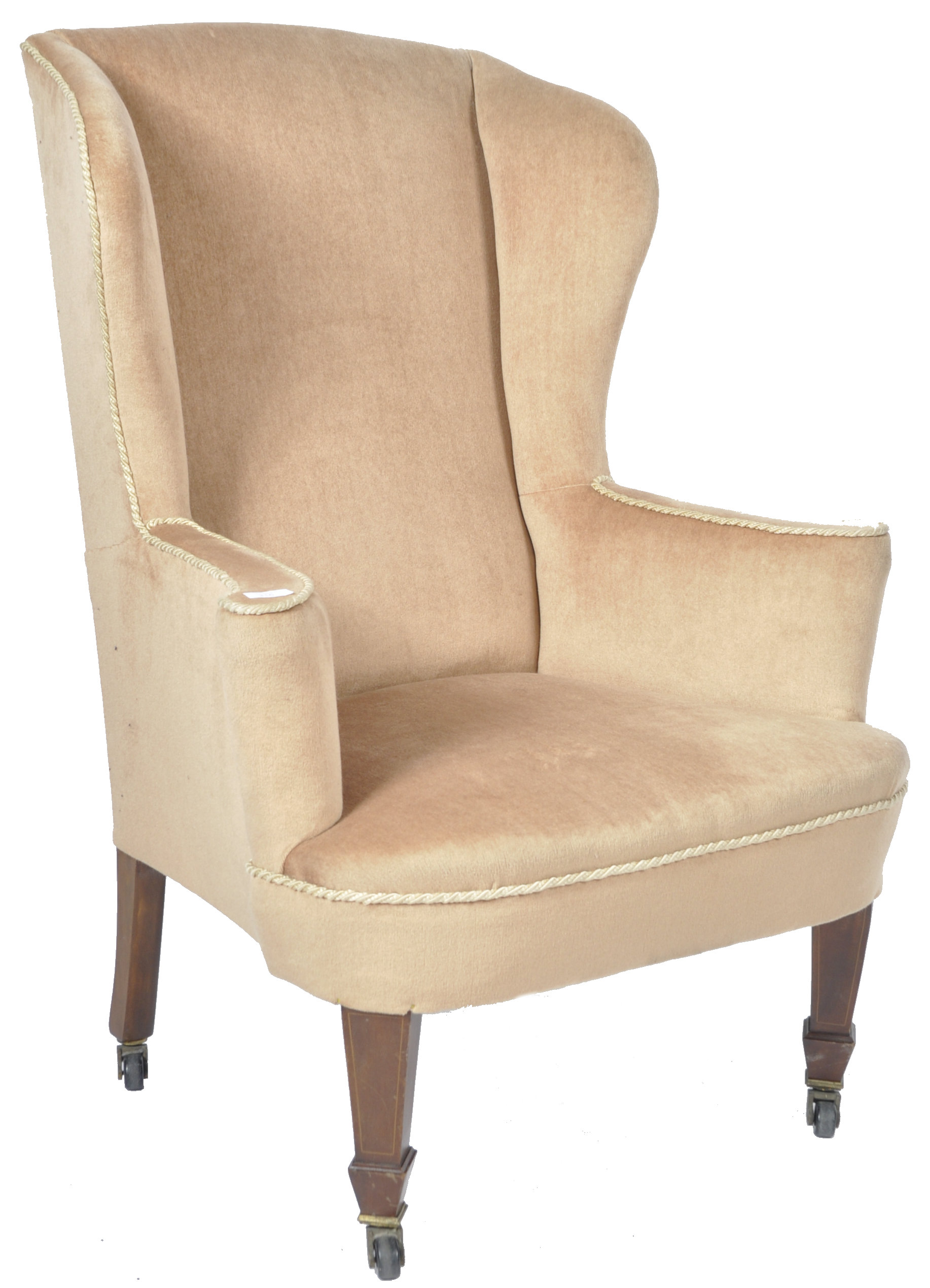 ANTIQUE 19TH CENTURY WINGBACK FIRESIDE ARMCHAIR