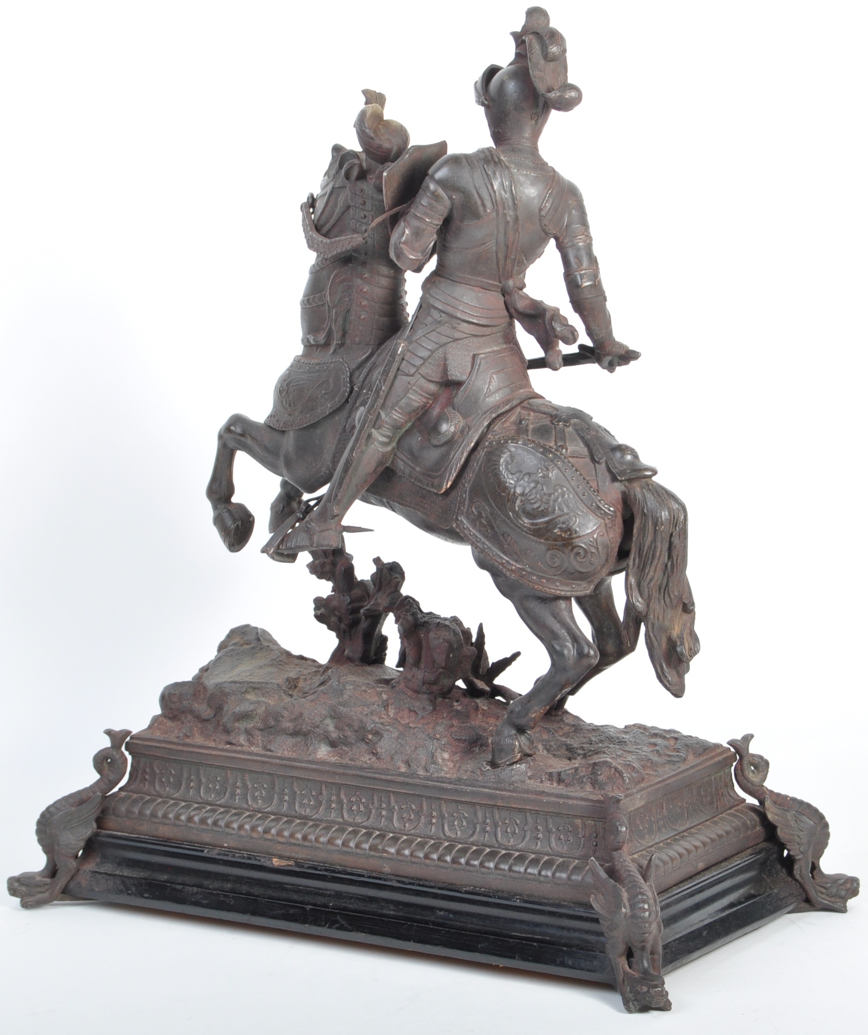 AN ANTIQUE 19TH CENTURY VICTORIAN SPELTER OF THE DUKE OF LANCASTER - Image 10 of 14