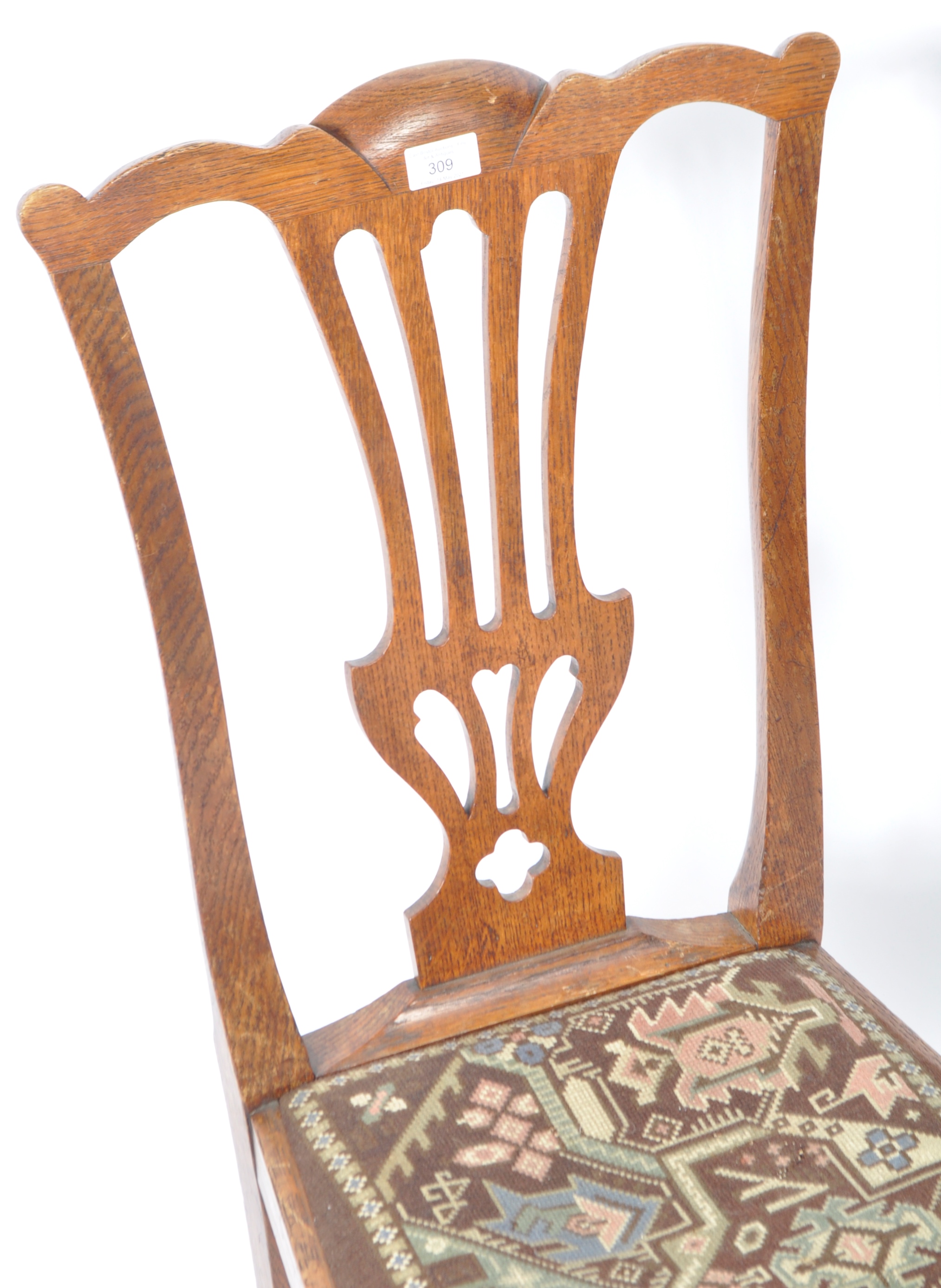 ANTIQUE OAK LOW GOSSIP CHAIR BY WHEELER OF ARNCOACH - Image 3 of 8