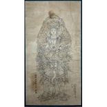 DUN HUANG BUDDHA - ATTRIBUTED TO ZHANG DAQIAN - INK ON PAPER PAINTING