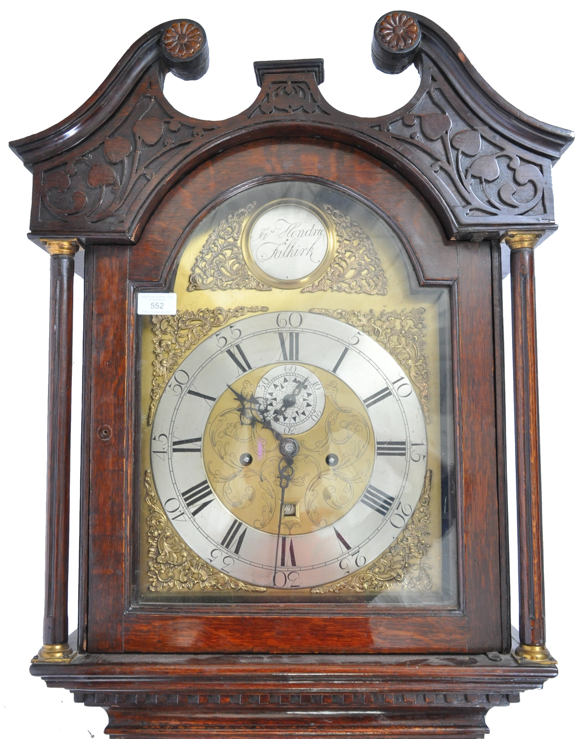 19TH CENTURY GEORGIAN OAK CASED 8 DAY LONGCASE CLOCK - Image 2 of 11