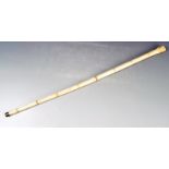 19TH CENTURY CHINESE CARVED BONE WALKING STICK CANE