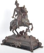 AN ANTIQUE 19TH CENTURY VICTORIAN SPELTER OF THE DUKE OF LANCASTER