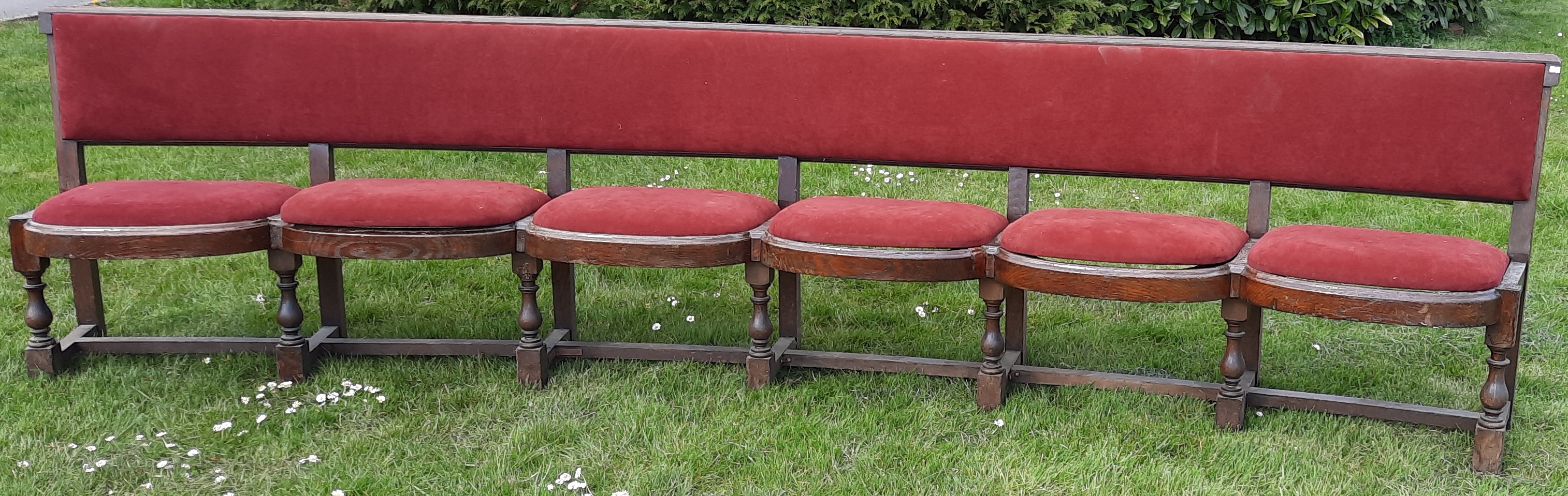 LARGE AND IMPRESSIVE OAK THEATER / CINEMA SEATS