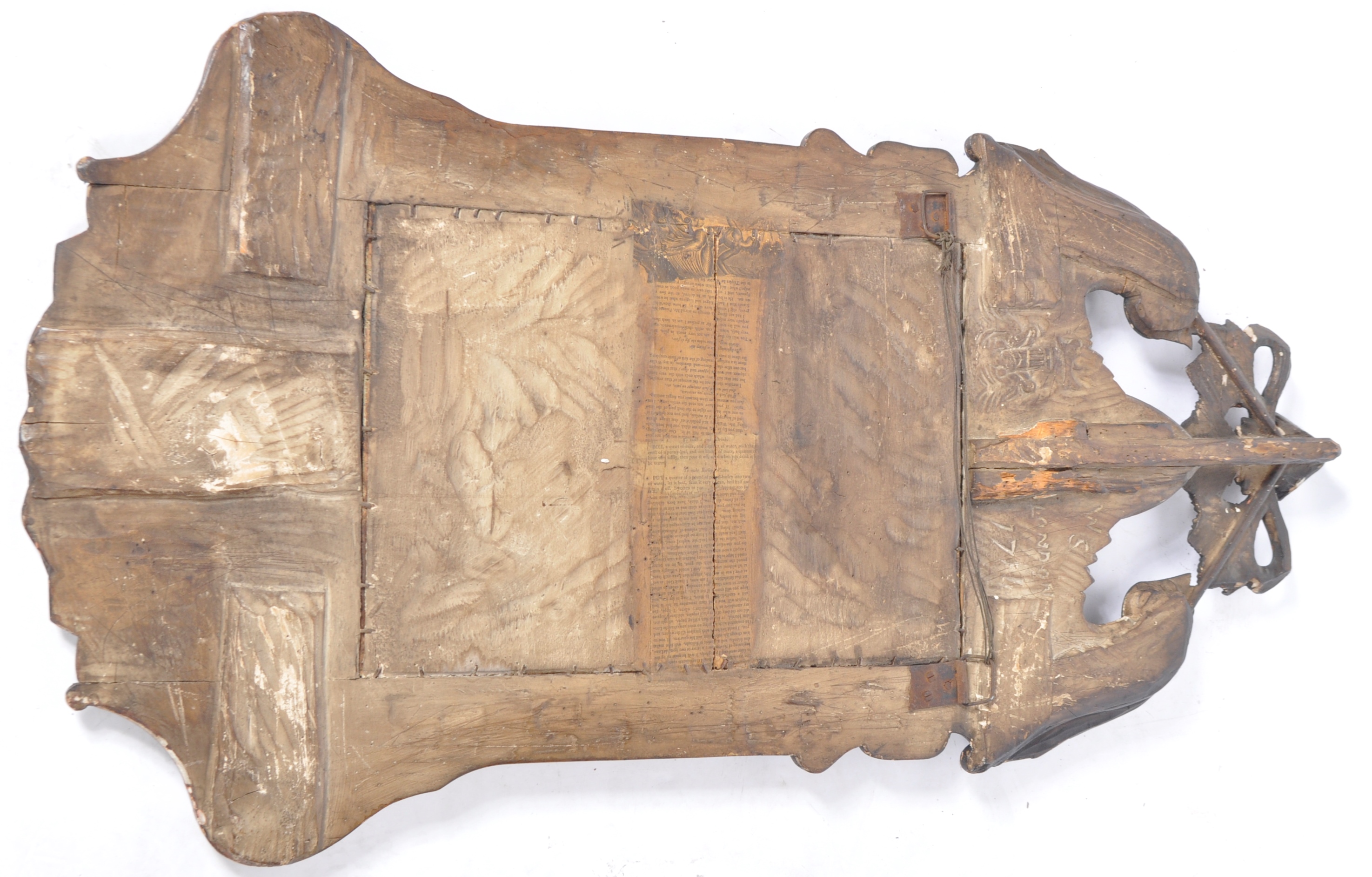 BELIEVED 18TH CENTURY QUEEN ANNE WALNUT PIER MIRROR - Image 4 of 7