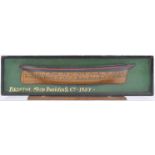 BRISTOL SHIPPING CO. NAUTICAL HALF HULL DISPLAY