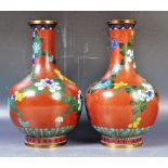 PAIR OF ANTIQUE JAPANESE MEIJI PERIOD CLOISONNE VASE