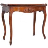 19TH CENTURY FRENCH ANTIQUE WALNUT CARD / GAMES TABLE