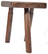 ANTIQUE 18TH CENTURY GEORGIAN ELM / OAK TRIPOD MILKING STOOL.