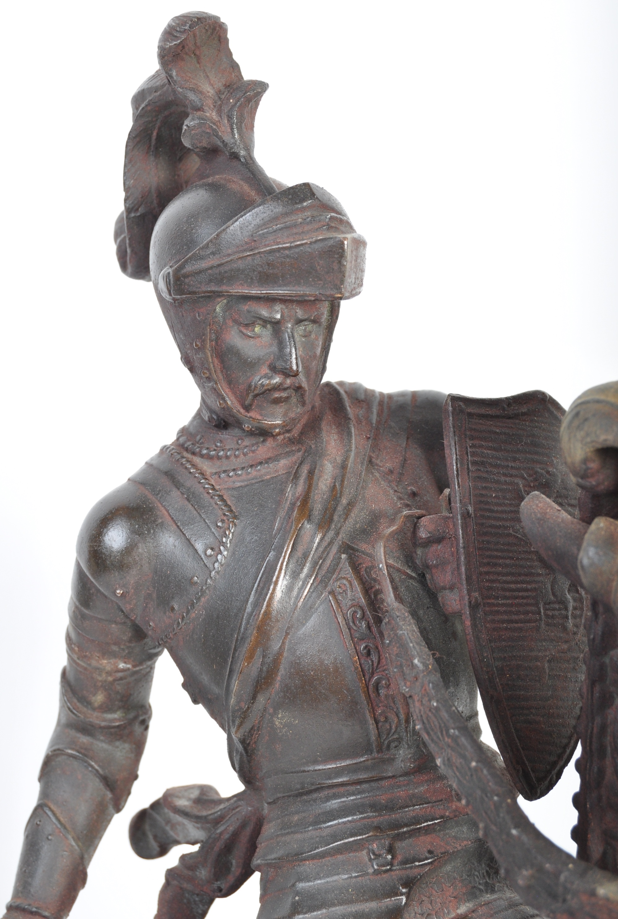 AN ANTIQUE 19TH CENTURY VICTORIAN SPELTER OF THE DUKE OF LANCASTER - Image 3 of 14