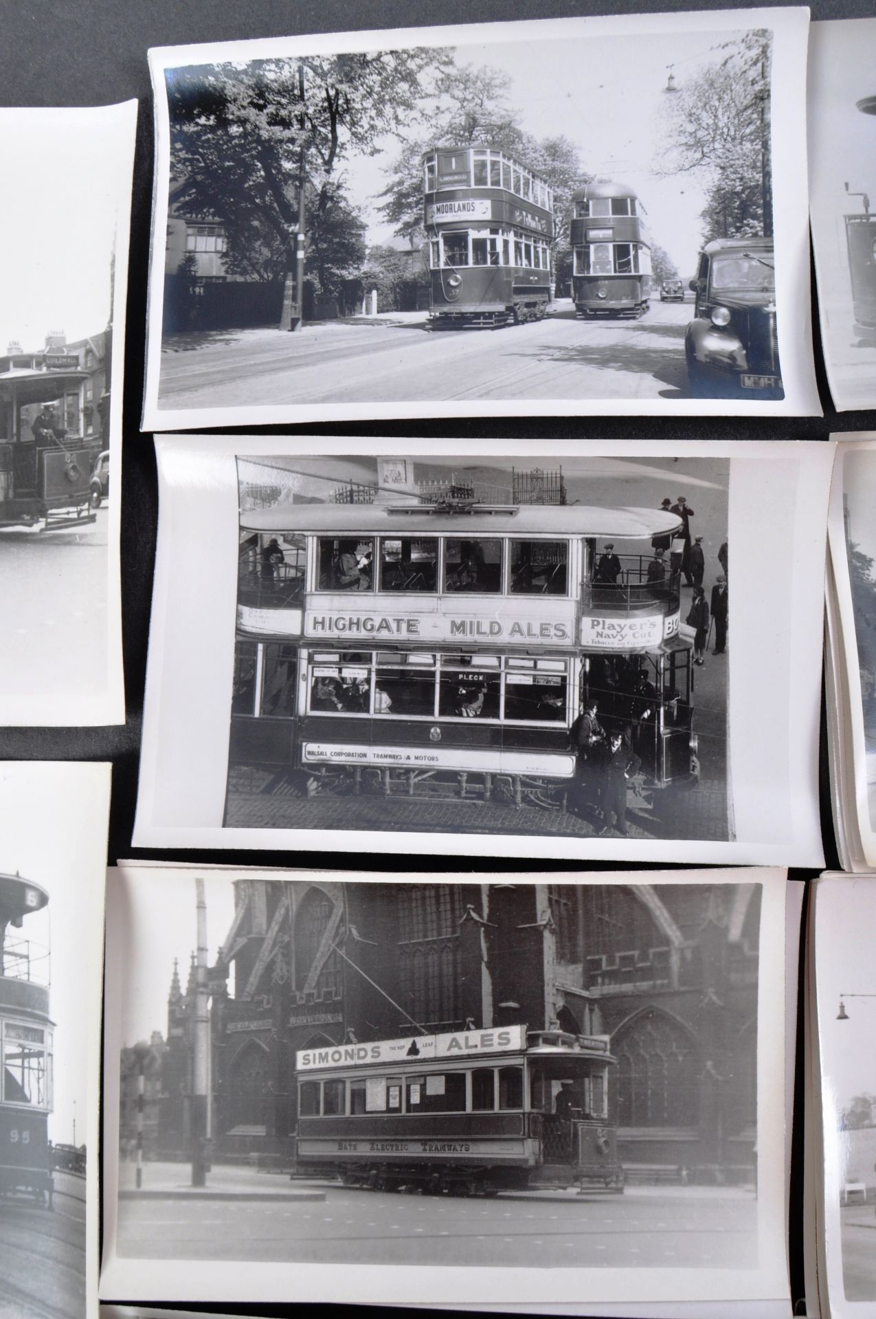 TRAMS & TROLLEY BUSES - LARGE COLLECTION OF BLACK AND WHITE PHOTOS - Image 5 of 9