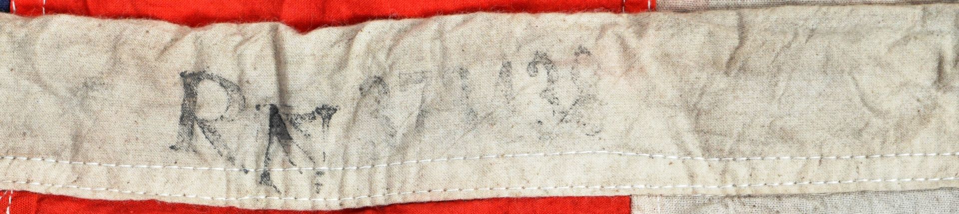 WWII SECOND WORLD WAR LARGE ROYAL NAVY WHITE ENSIGN - Image 6 of 8