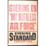 RARE EVENING STANDARD GOERING RELATED NEWSPAPER STAND POSTER