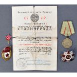WWII SECOND WORLD WAR RUSSIAN STALINGRAD RELATED MEDAL GROUP