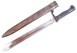 WWI FIRST WORLD WAR GERMAN BUTCHER BAYONET AND SCABBARD