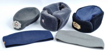 COLLECTION ASSORTED EAST GERMAN NATIONAL PEOPLE'S ARMY HATS