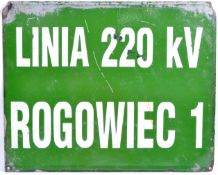 WWII SECOND WORLD WAR INTEREST - POLISH BORDER ENAMEL SIGN