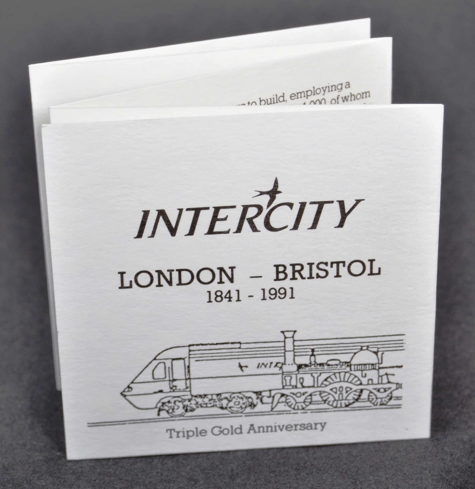 RAILWAYANA - INTERCITY LONDON BRISTOL ANNIVERSARY MEDALLION - Image 4 of 6