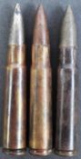 COLLECTION OF X3 SECOND WORLD WAR VICKERS AMMUNITION ROUNDS