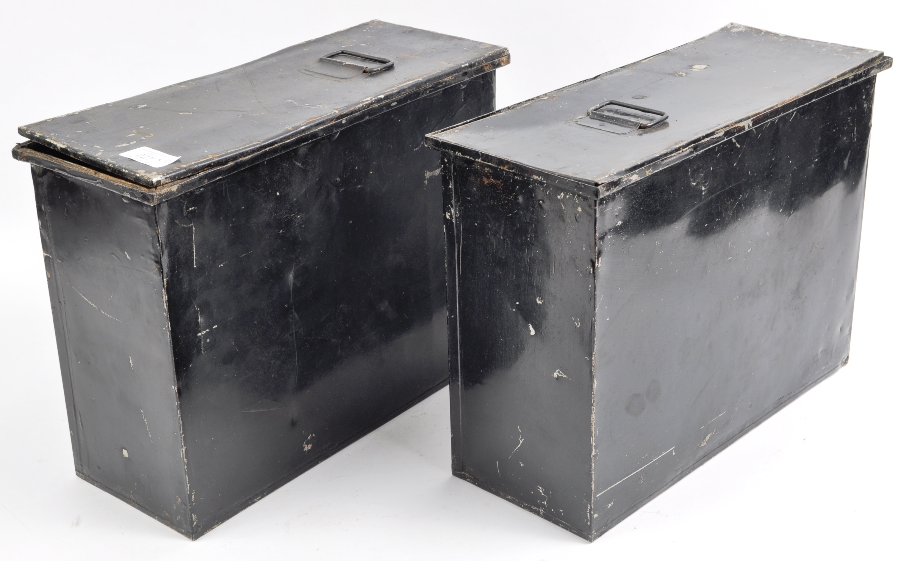 TWO ORIGINAL WWII SECOND WORLD ROYAL NAVY AMMUNITION BOXES - Image 6 of 6