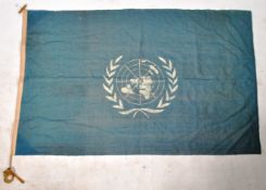 VINTAGE C1950S KOREAN WAR ERA UN UNITED NATIONS FLAG
