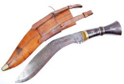 ORIGINAL WWI FIRST WORLD WAR KUKRI KNIFE AND SCABBARD