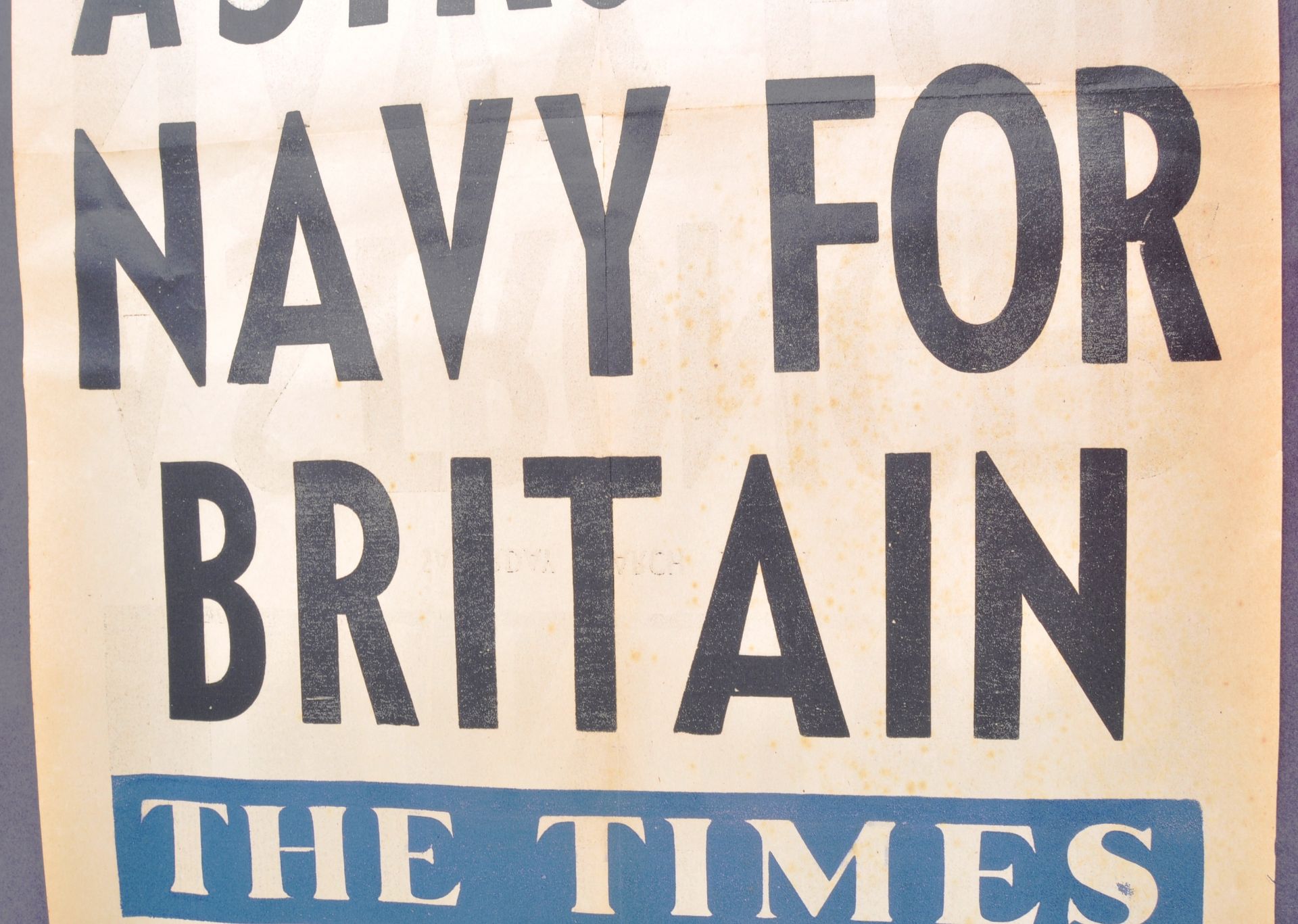 RARE ORIGINAL 1938 THE TIMES NEWSPAPER ADVERTISING POSTER - NAVY - Image 10 of 10