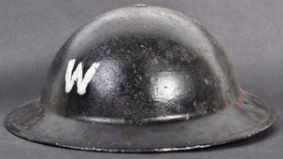 ORIGINAL WWII SECOND WORLD WAR AIR RAID WARDENS BRODIE HELMET