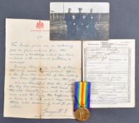 WWI FIRST WORLD WAR VICTORY MEDAL - CAPTURED WARWICKSHIRE REGIMENT