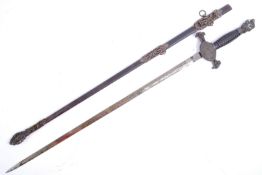 EARLY 20TH CENTURY AMERICAN KNIGHTS OF PYTHIAS FRATERNAL SWORD