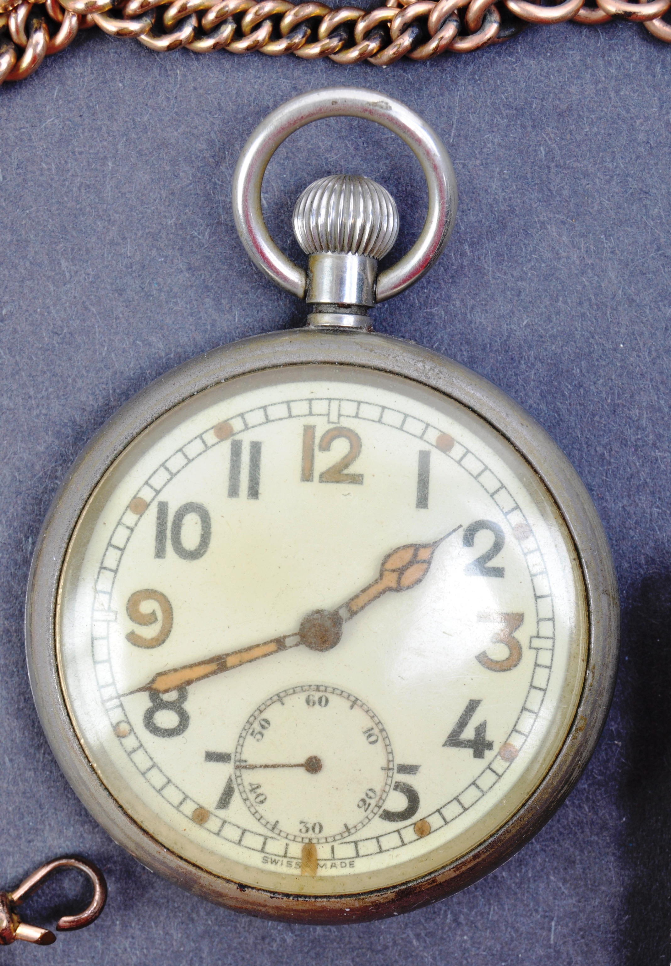 WWII SECOND WORLD WAR RAF CREW POCKET WATCH & BADGE - Image 2 of 7