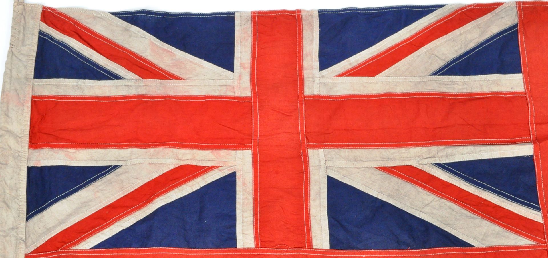 WWII SECOND WORLD WAR LARGE ROYAL NAVY WHITE ENSIGN - Image 2 of 8