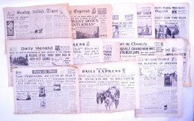 WWII SECOND WORLD WAR WARTIME NEWSPAPERS